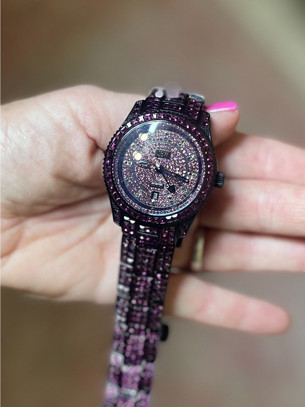 Women's Purple Crystal Bracelet Watch - Sparkling Fashion Timepiece